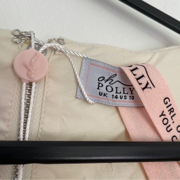 Oh Polly Plunge Neck Wrap Top Ivory Size 14 BNWT - Picture 4 of 10